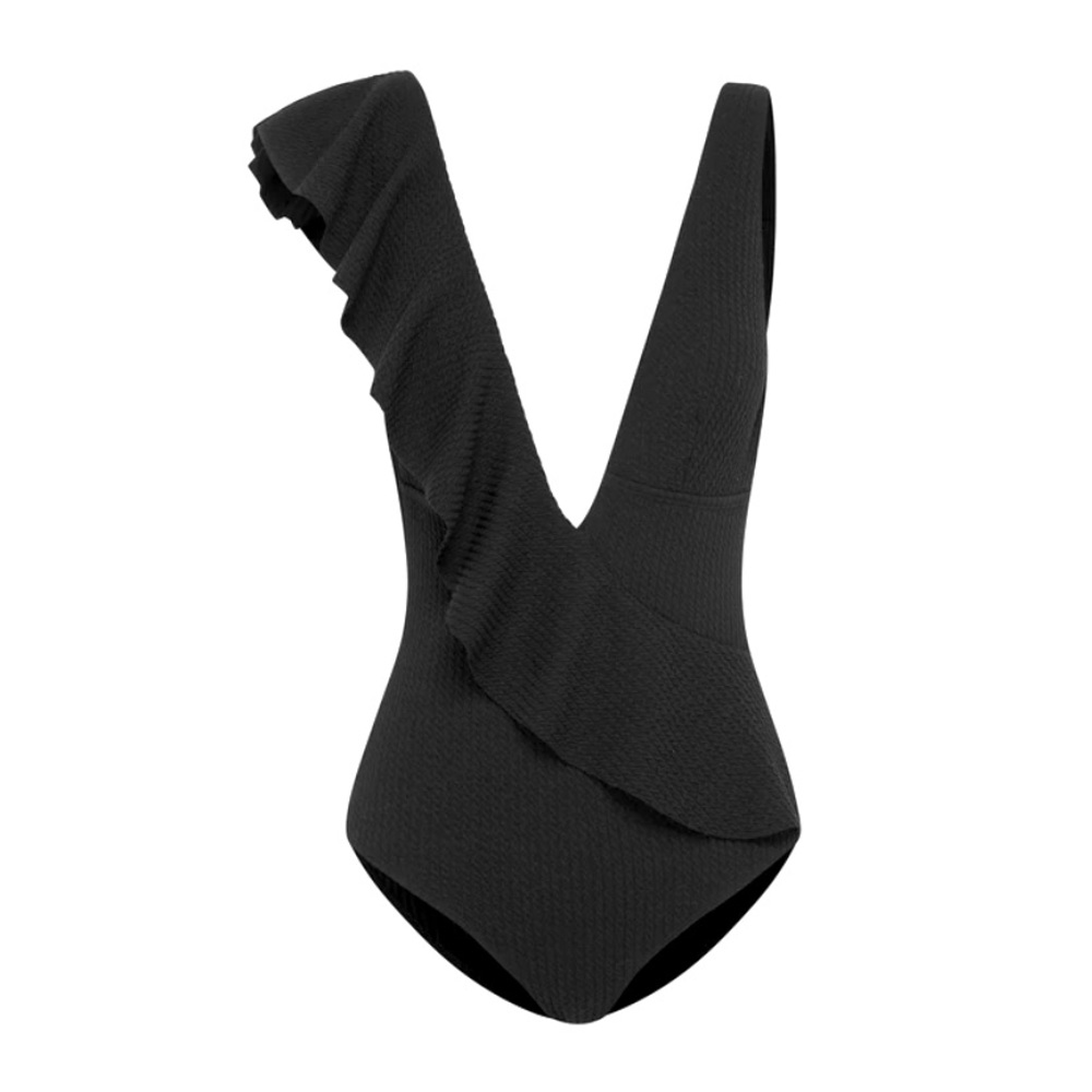 BELLA FRILL ONE PIECE SUIT Black